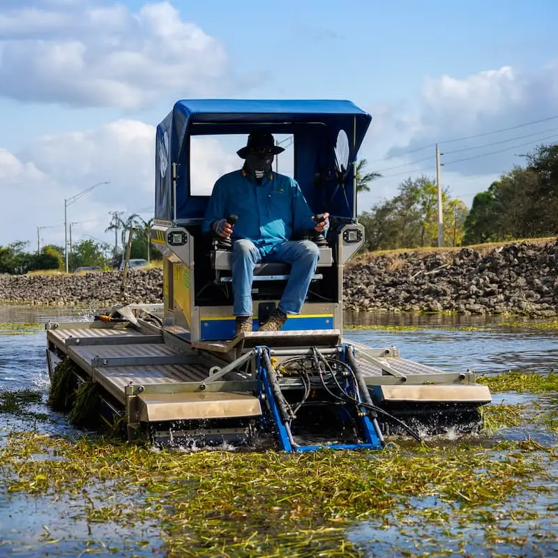 buy amphibious weed harvester